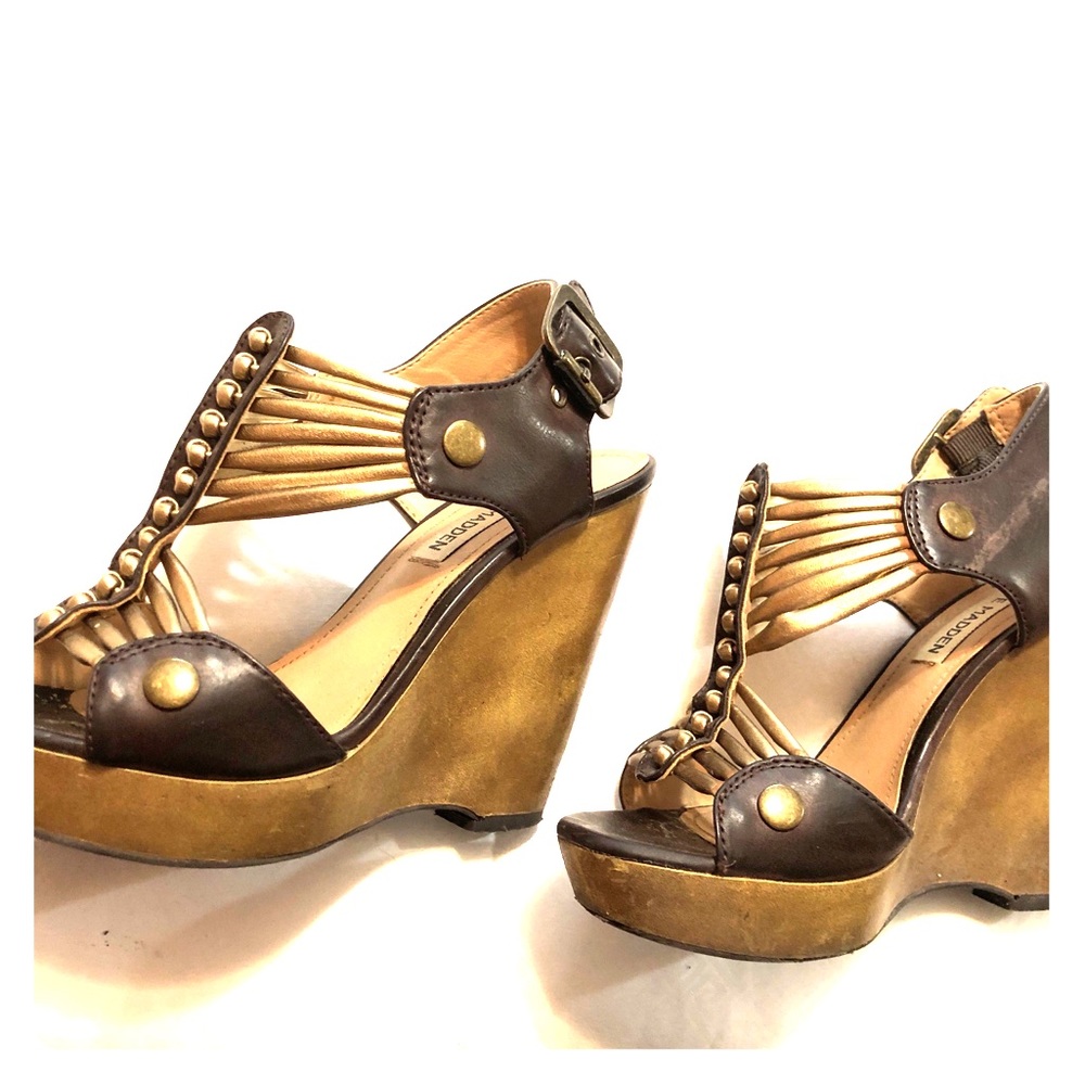 Steve Madden Tyson Brown Wedges